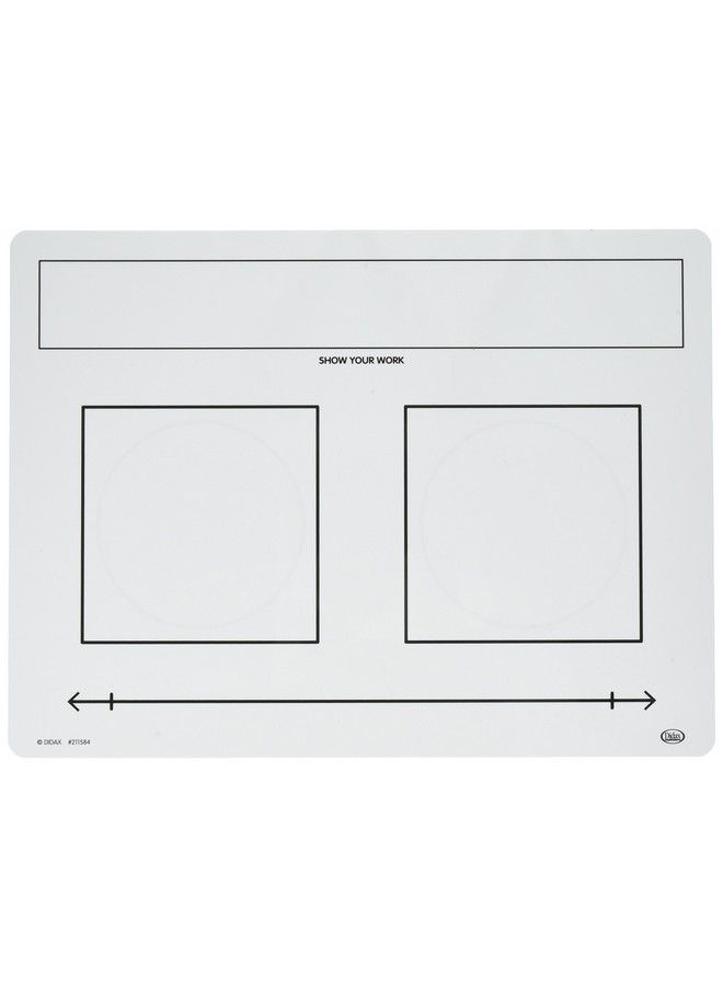 Didax Educational Resources 10Board Set Writeon/Wipeoff Fraction Mats White Black - Image 2