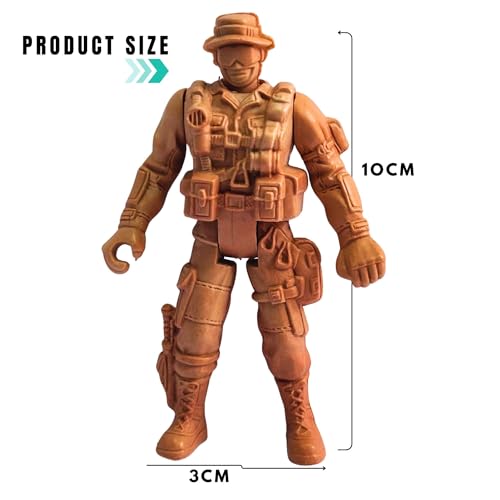 Mallexo Army Toys for Kids | 16 PCS Military Soldier Figurine Toys for Boys and Girls Realistic Army Men Battlefield Special Force Police Action Figure Birthday Gifts Education & Decoration Items - Image 2