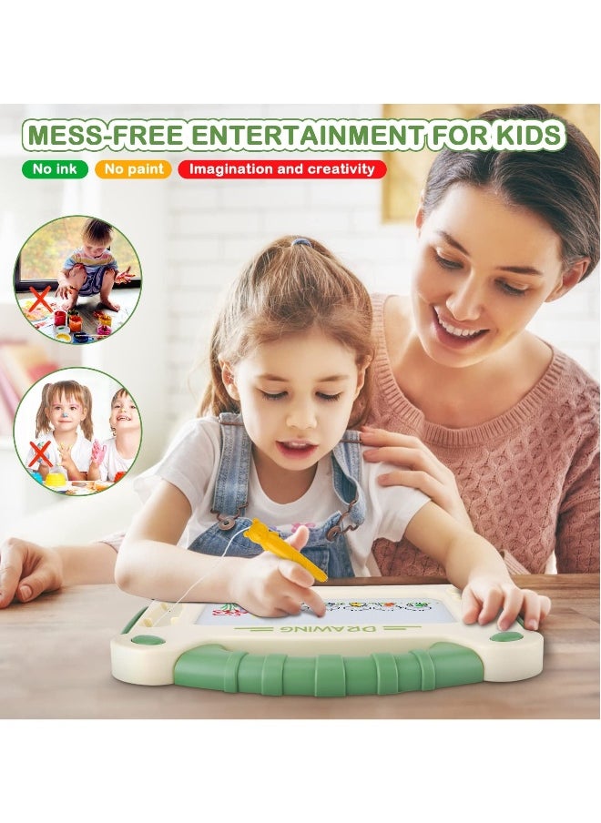 SYOSI Magnetic Drawing Board for Kids, Doodle Board with Magnet Pen for Boys Girls Colorful Erasable Magnetic Drawing Board Educational Learning Toy for Toddlers Age 2 3 4 (Green)  - Image 3