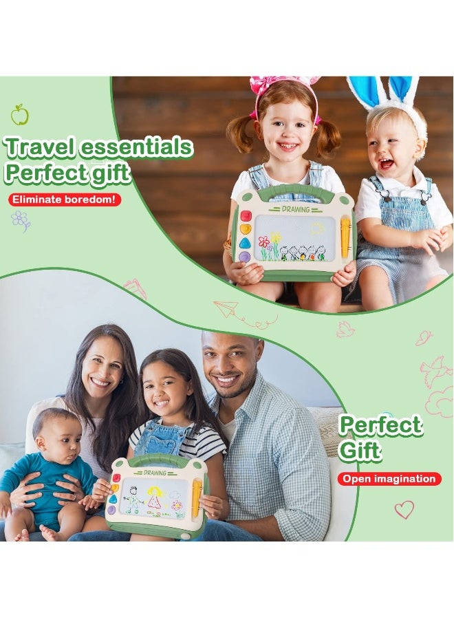SYOSI Magnetic Drawing Board for Kids, Doodle Board with Magnet Pen for Boys Girls Colorful Erasable Magnetic Drawing Board Educational Learning Toy for Toddlers Age 2 3 4 (Green)  - Image 2