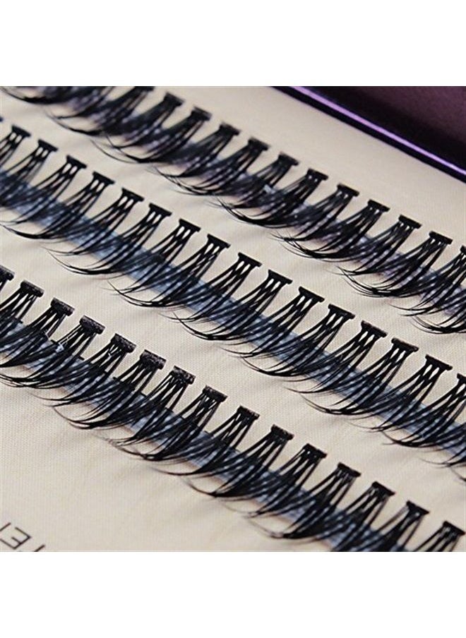 Bodermincer 120pcs 8mm/10mm/12mm/14mm/16mm to Choose Fish Tail Design 0.1 C Curl 3D Individual Mink False Eyelashes Extension Soft Black Fake False Eye Lashes （14mm）  - Image 1