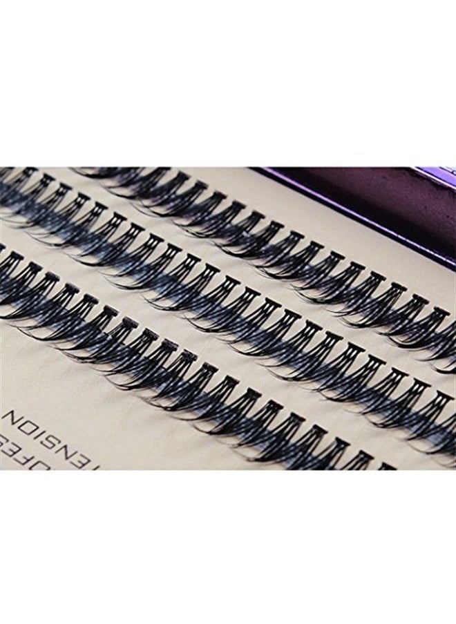 Bodermincer 120pcs 8mm/10mm/12mm/14mm/16mm to Choose Fish Tail Design 0.1 C Curl 3D Individual Mink False Eyelashes Extension Soft Black Fake False Eye Lashes （14mm）  - Image 3