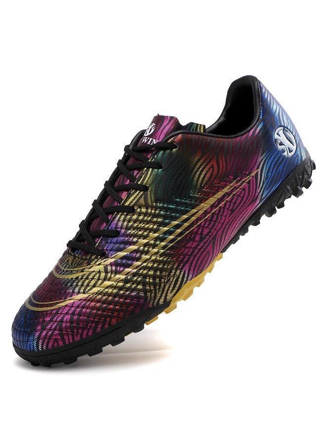 SKY WING Men's Soccer Shoes Cleats Professional High-Top Breathable Athletic Football Boots Sneakers for Outdoor Indoor - Image 1