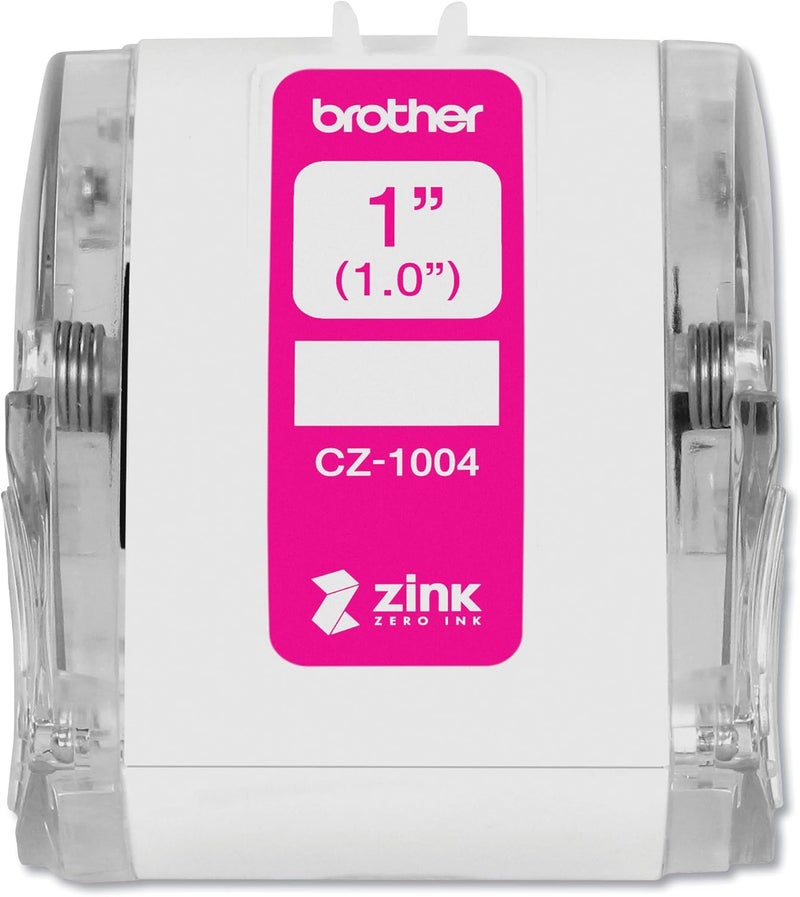 brother Genuine CZ-1004 Continuous Length 1” (1.0”) 25 mm Wide x 16.4 ft. (5 m) Long Label Roll Featuring ZINK Zero Ink Technology - Image 1