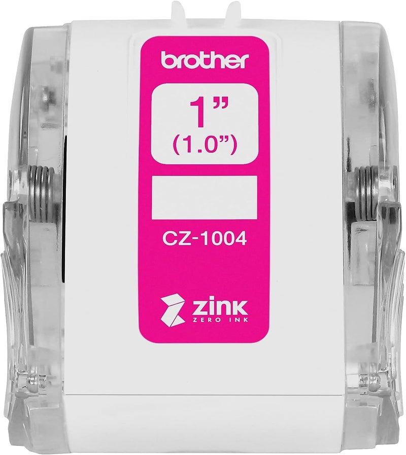 brother Genuine CZ-1004 Continuous Length 1” (1.0”) 25 mm Wide x 16.4 ft. (5 m) Long Label Roll Featuring ZINK Zero Ink Technology - Image 3