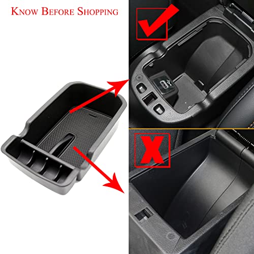 YOCTM Fits Compass Accessories Center Console Tray Armrest Secondary Glove Storage Box Center Console Organizer for 2017 2018 2019 2020 2021 Jeep Compass Limited Latitude Trailhawk Sport (Pack of 1) - Image 2