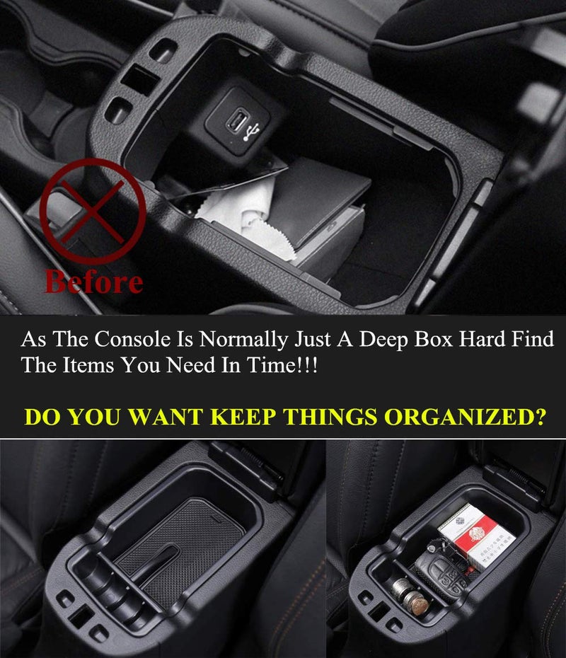 YOCTM Fits Compass Accessories Center Console Tray Armrest Secondary Glove Storage Box Center Console Organizer for 2017 2018 2019 2020 2021 Jeep Compass Limited Latitude Trailhawk Sport (Pack of 1) - Image 4
