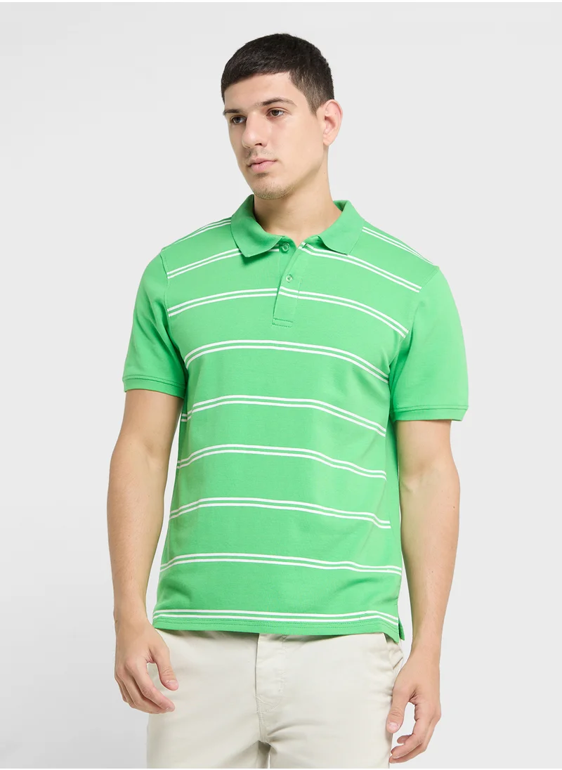 Robert Wood Striped Polo Shirts