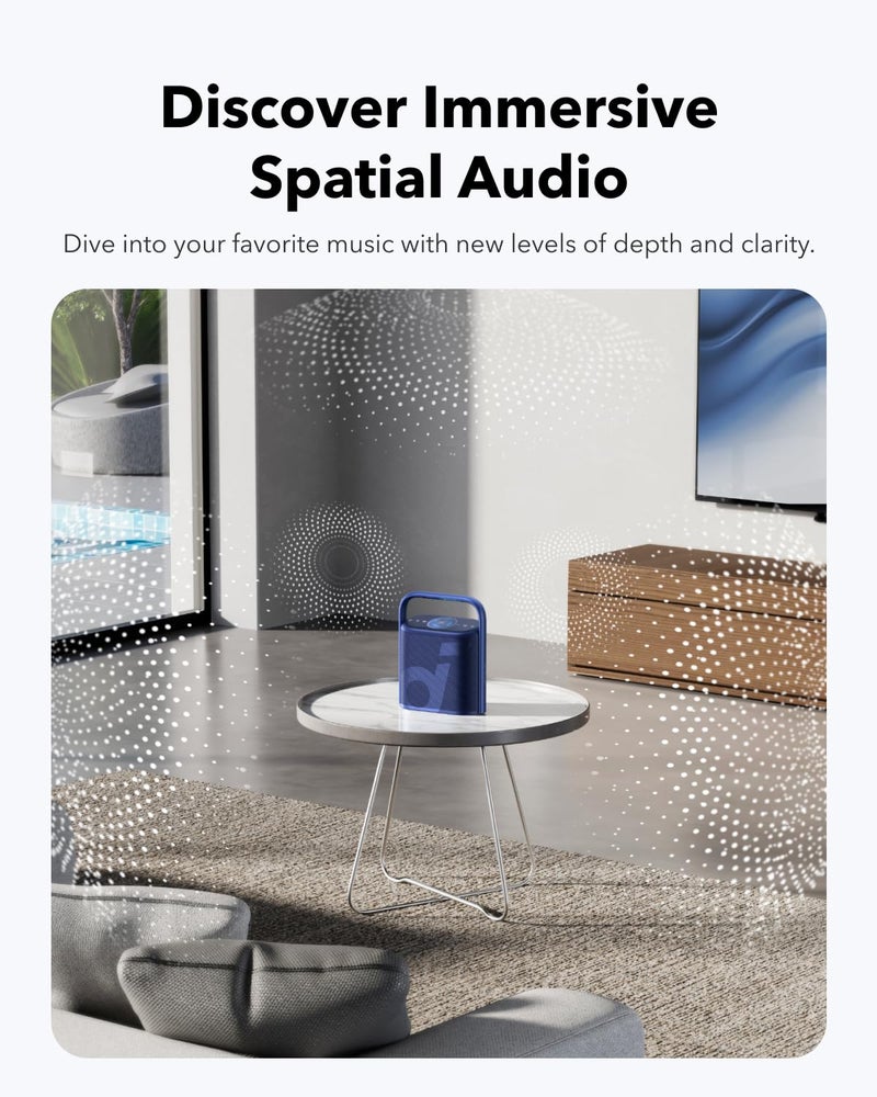 Soundcore Motion X500 Bluetooth Speaker with Spatial Audio, Hi-Res Sound, 3-Channel Audio, Upward Firing Driver, Ambient Light - Image 2
