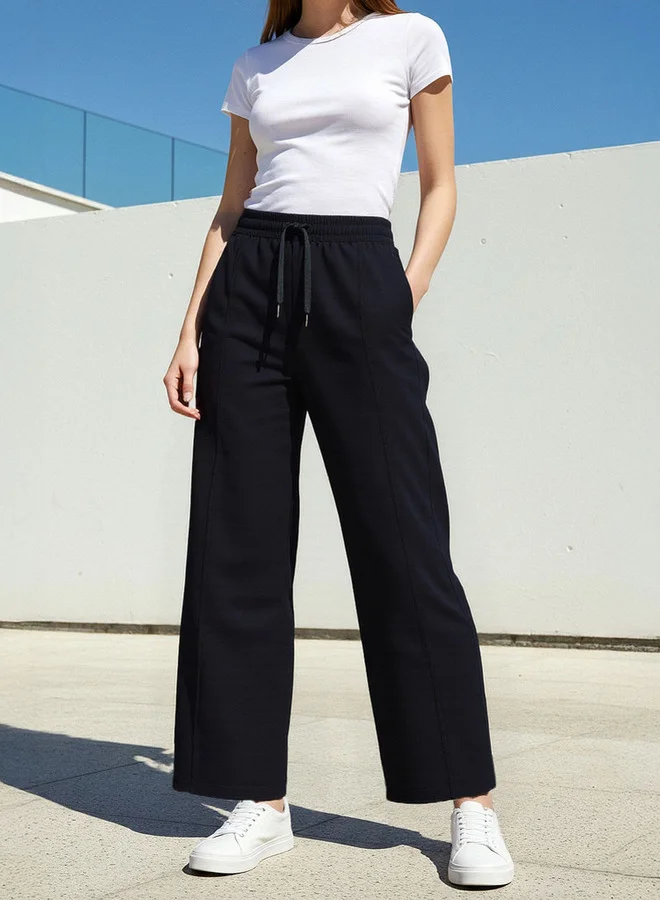 ADOT by Splash Panelled Seamless Leggings with Elasticated Waistband