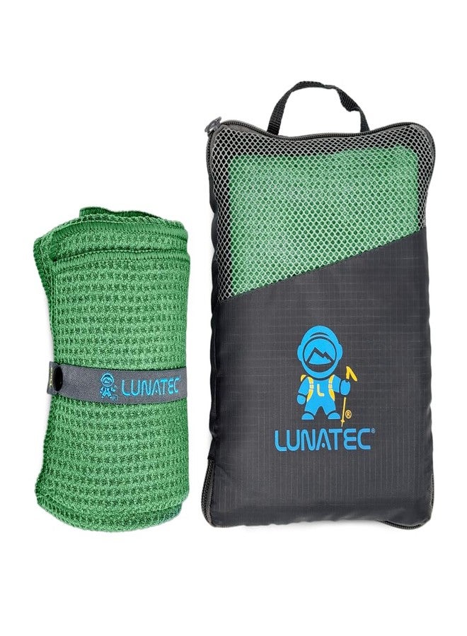Lunatec Premium Waffle Weave Microfiber Travel Towel. Quick Drying Travel Essential Camping Towel. - Image 1