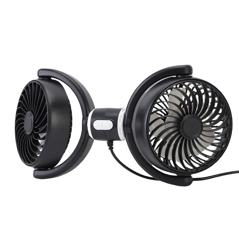 Yechiry Upgraded USB Car Cooling Fans for Backseat, 360 Degree Rotatable Rapid Cooling Fan, Dual Head Rear Headrest Fan, Ideal for Kids, Baby, Sedan, SUV, RV & Truck Circulation - Image 5