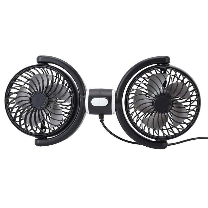 Yechiry Upgraded USB Car Cooling Fans for Backseat, 360 Degree Rotatable Rapid Cooling Fan, Dual Head Rear Headrest Fan, Ideal for Kids, Baby, Sedan, SUV, RV & Truck Circulation - Image 4