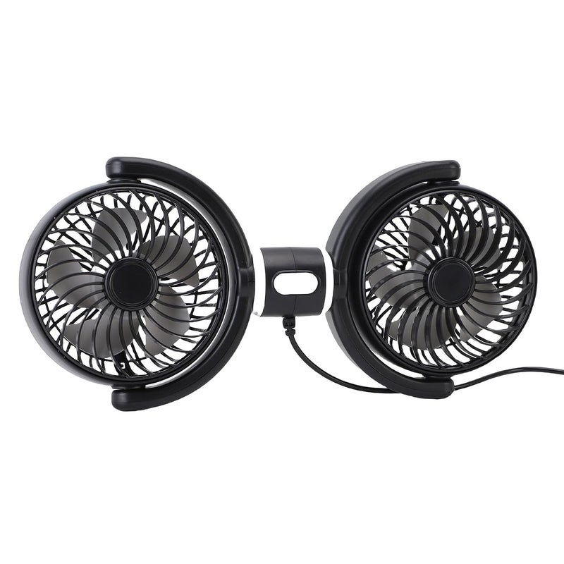 Yechiry Upgraded USB Car Cooling Fans for Backseat, 360 Degree Rotatable Rapid Cooling Fan, Dual Head Rear Headrest Fan, Ideal for Kids, Baby, Sedan, SUV, RV & Truck Circulation - Image 3