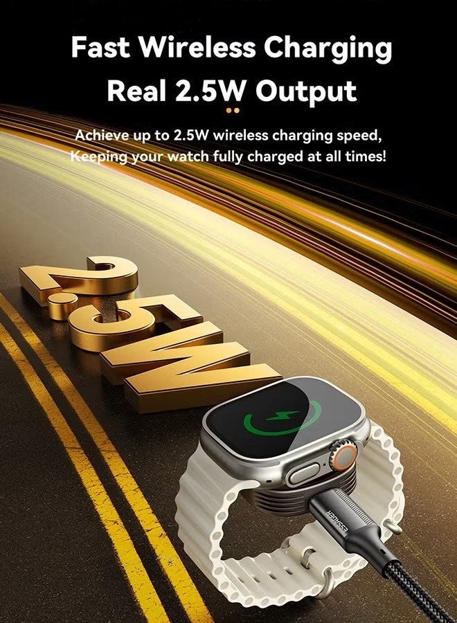 ESSAGER Magnetic Wireless Charger for Apple Watch, Fast Charging Dock, Compatible with All Apple Watch Models, Compact & Portable Design, Easy to Use, Convenient Charging Station for Home & Travel - Image 3