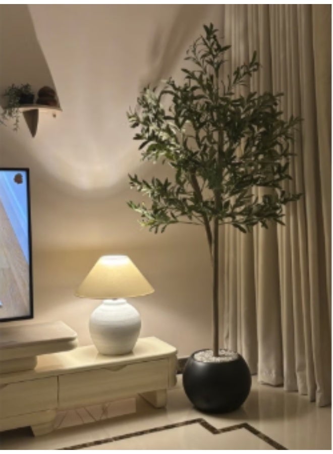 Al-Rawasem House Artificial Tropical Plants, Olive Tree with Olive Branches and Lifelike Fruits, Lifelike Artificial Tree Perfect for Modern Home Indoor, Outdoor and Office Decoration, Perfect Housewarming Gift (1.4m) - Image 2
