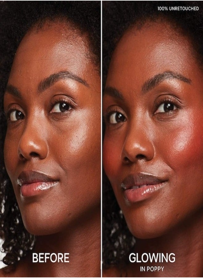 Saie Dew Blush - Lightweight Blendable Liquid Blush, Poppy - bright coral 11g for a Natural Glow  - Image 4