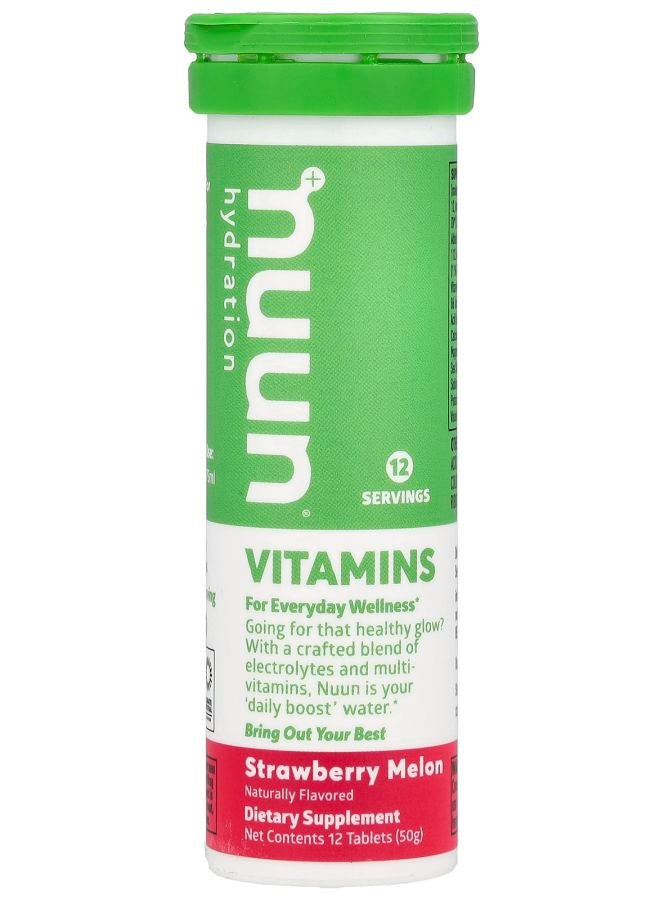 Nuun Hydration Vitamins Strawberry Melon 12 Tablets