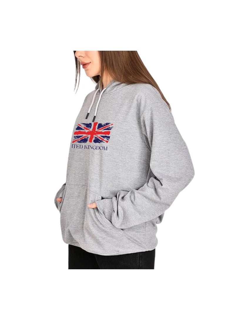 PRINTSHOP4ME UK Women's Hoodie-100% Cotton Fabric,Long Sleeve|Casual Wear For Travel,Sports&Daily Outfits|UK Printed Hoodies - Image 4