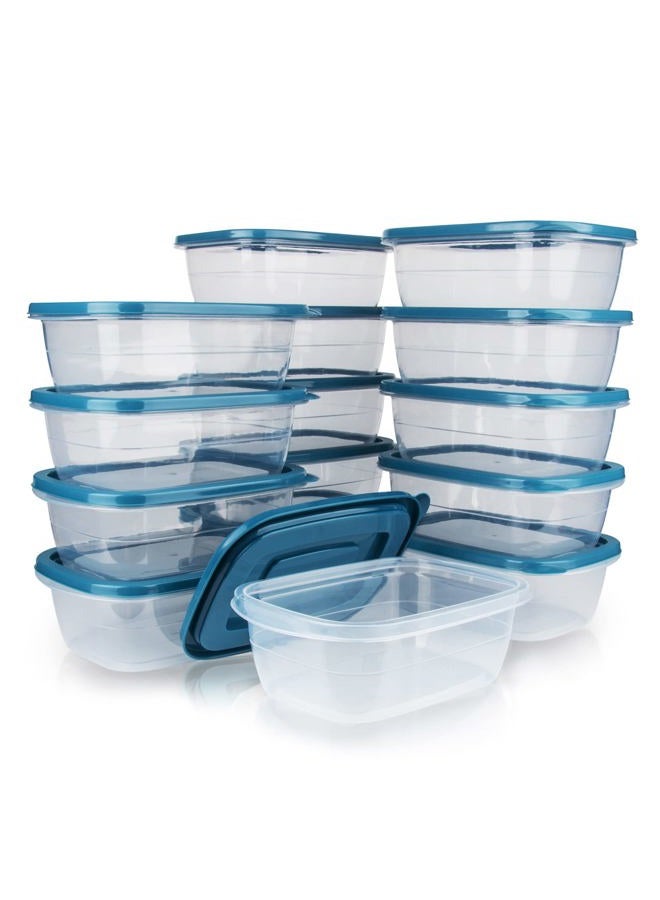 PEDECO 15PCS Rectangle Plastic Portion Box Sets with Lids.Food Storage Box,Container Sets,Food Storage,Food Containers,Plastic Container,use for School,Work and Travel,0.53 Quarts Per Box,Age over 3 Years - Image 1