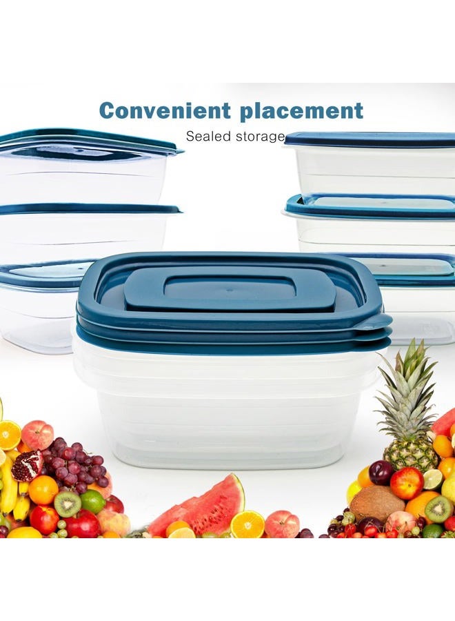 PEDECO 15PCS Rectangle Plastic Portion Box Sets with Lids.Food Storage Box,Container Sets,Food Storage,Food Containers,Plastic Container,use for School,Work and Travel,0.53 Quarts Per Box,Age over 3 Years - Image 5