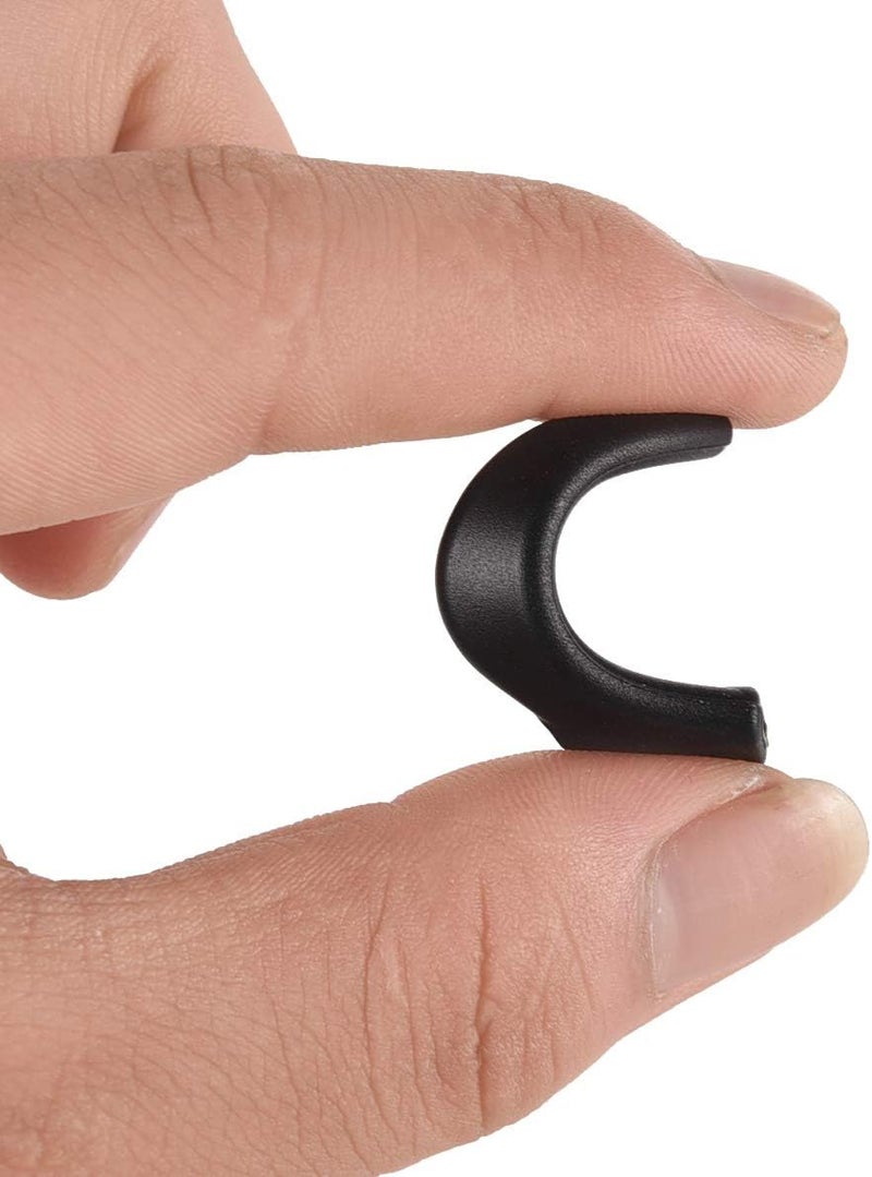 Avikoit Ear Grip Ear Hooks for Glasses, Anti - slip Hook Soft Silicone Temple Holder Glass Eyewear Comfortable Tips Sleeve Retainer For Eyeglass Sunglass, 5 Pairs(Black) - Image 2