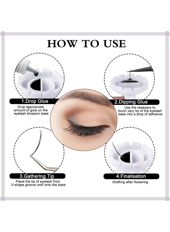 MEKK Glue Rings 100PCS Glue Rings for Eyelash Extension Lash Extension Supplies Disposable Lash Extension Supplies Fanning Blossom Cups for Eyelash Extension(White)… - Image 5