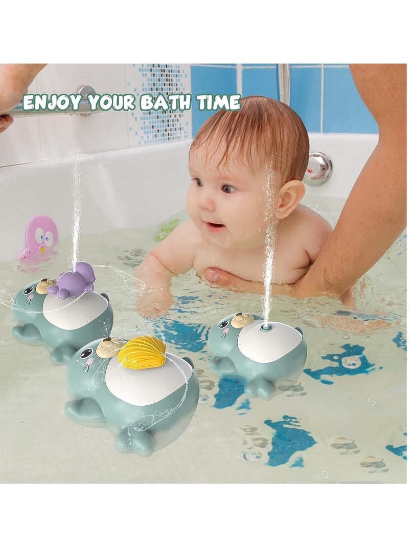 SYOSI Baby Bath Toys Spray Water Bath Toy, Waterproof Sprinkler Bathtub Shower Toys for Toddlers, Floating Swimming Paddling Pool Bathroom Toy Gift for kids Bath Time for 1 2 3 Year Old Boys Girls - Image 3