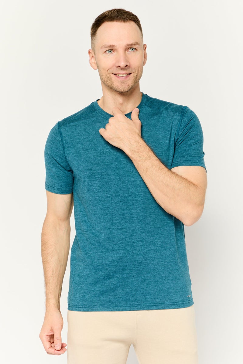 MOTION Men Sportswear Fit Short Sleeves Outdoor T-Shirt, Green - Image 1