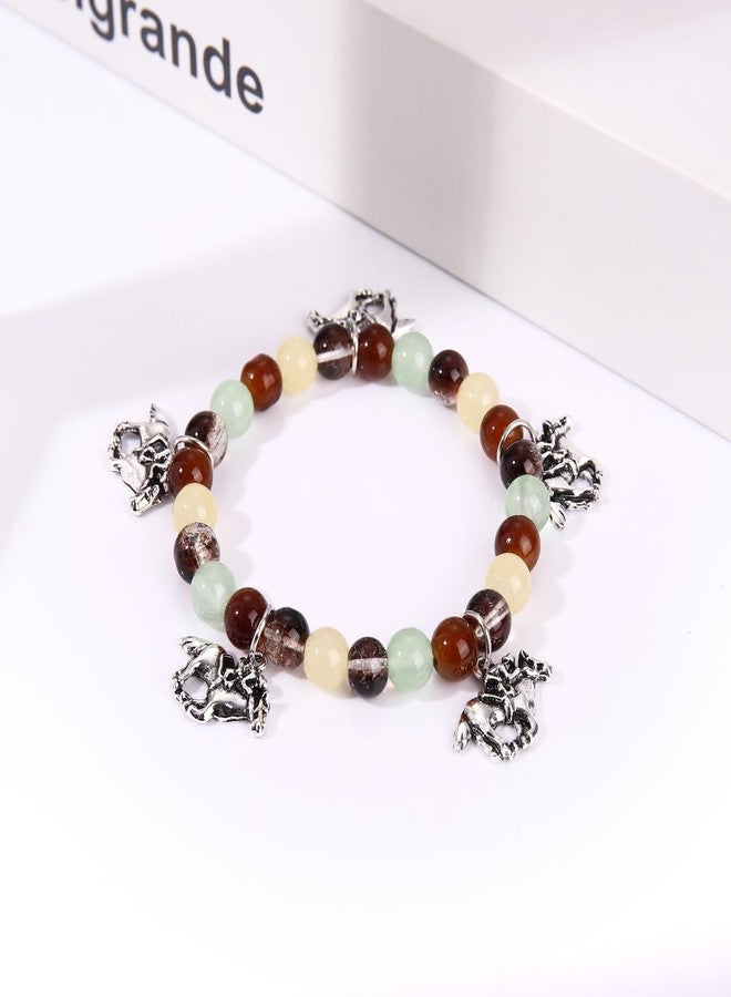 ARATLENCH Horse Beaded Stretch Bracelet Boho Western Country Kentucky Derby Charm Bracelets Horse Racing Fan Jewelry Accessory Gift (horses charm bracelet, 1) - Image 3