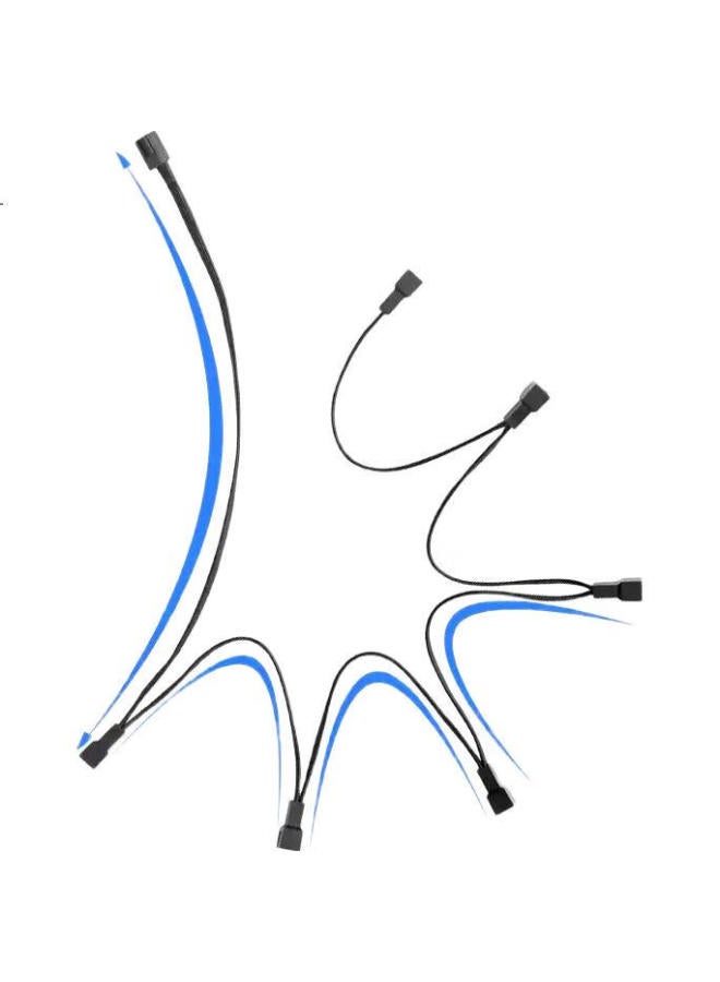 Linkstone Liantuo 4Pin Motherboard Case Fan Extension Cable, One-To Desktop Computer Hub Splitter, One-To Adapter Cable Compatible With 3Pin, Supports Pwm Intelligent Temperature Control - Image 2