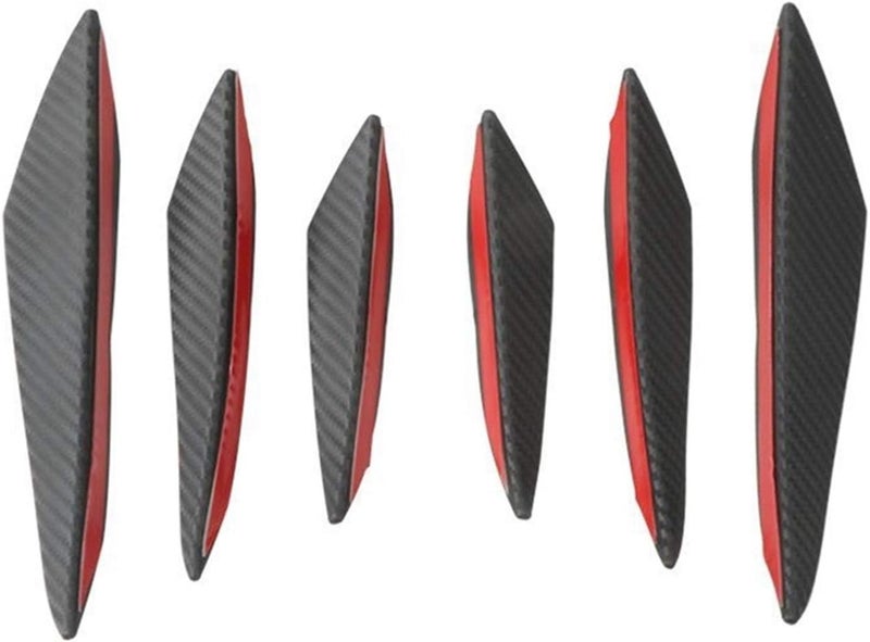 DEMULAX 6Pcs Carbon Fiber Style Bumper Spoilers