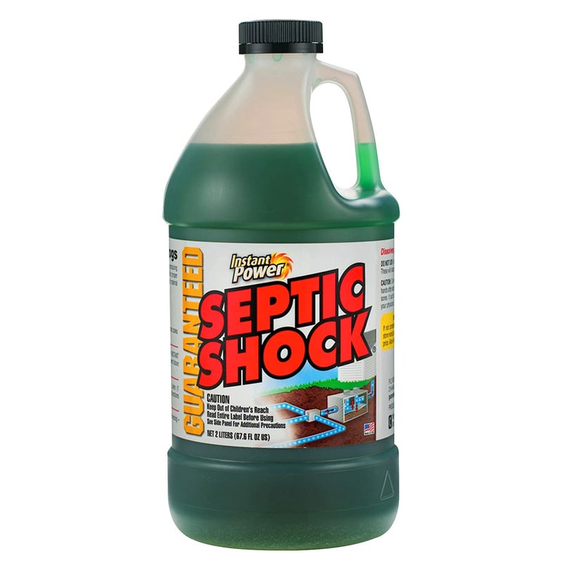 Instant Power Septic Shock - Septic Tank Treatment  Drain Cleaner Liquid Clog Remover for Septic System  67.6 Oz