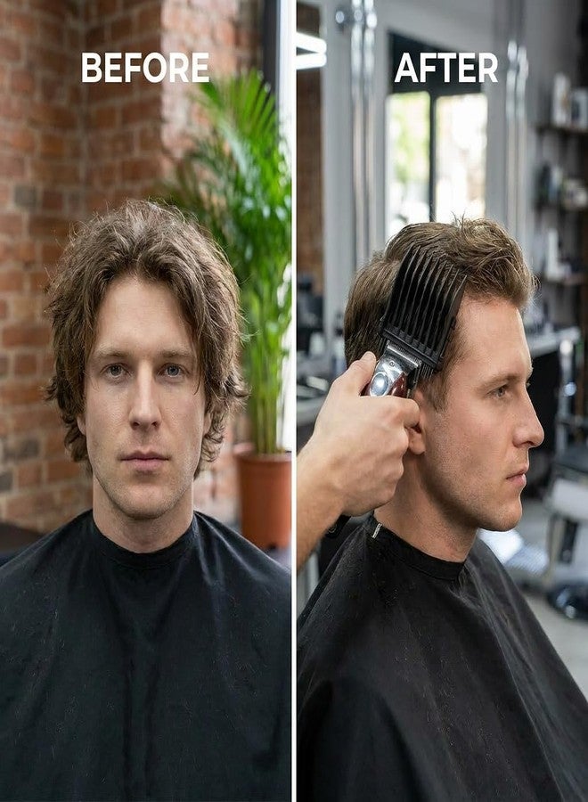 Rhostry 4-in-1 Detachable Fade Comb Set for Clippers, Interchangeable Barber Fading Combs with Handle, Easy Length Control for Blending & Tapering, Lightweight Grip for Home & Professional Use(Black) - Image 5
