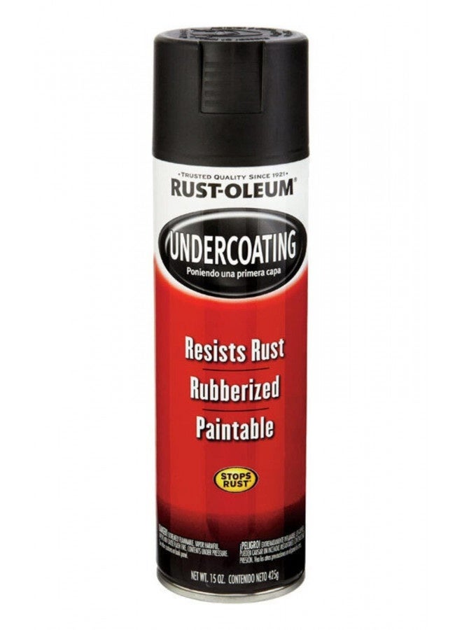 RUST-OLEUM رش طلاء مطاطي تحت السطح من راست-أوليوم 248657، 15 أونصة، أسود - Image 2