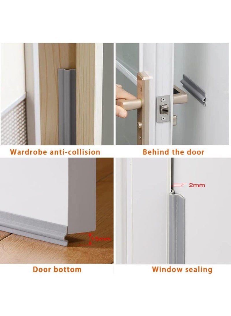 Sweet seven 197 Inch/5M Window Weather Stripping Door Seal Strip Draft Stoppers for Bottom of Doors Self-Adhesive Weather Stripping Window Insulation for Winter Soundproof Anti-Collision - Image 3