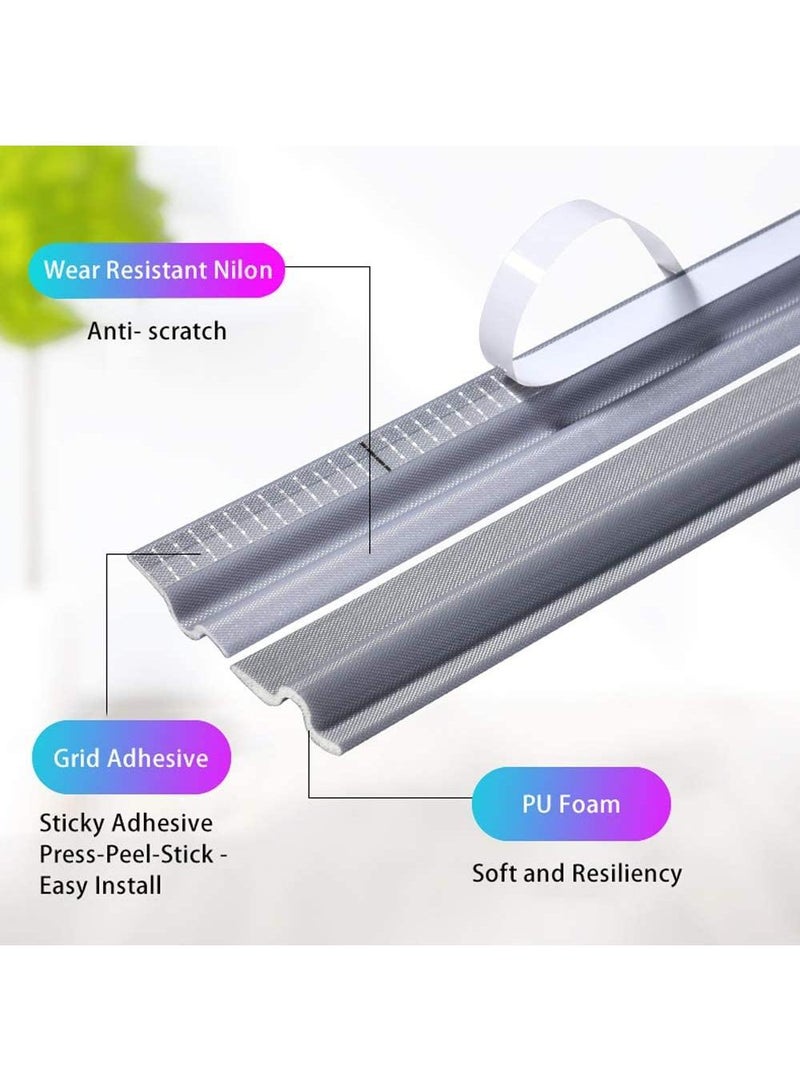 Sweet seven 197 Inch/5M Window Weather Stripping Door Seal Strip Draft Stoppers for Bottom of Doors Self-Adhesive Weather Stripping Window Insulation for Winter Soundproof Anti-Collision - Image 5