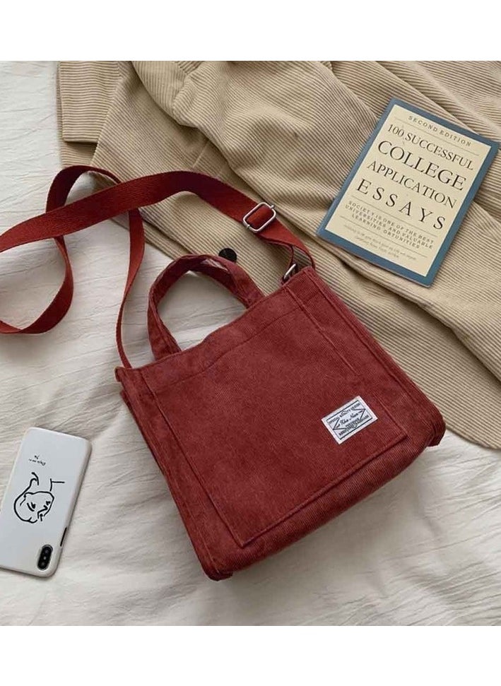 Generic - NANSTORE WOMEN'S Canvas Bag Velvet Bag Fashion Daily Shoulder Bag Colour:Brown - Image 1