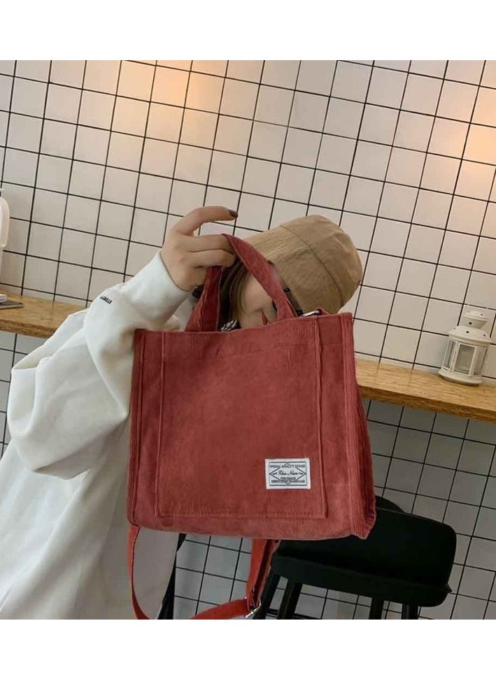 Generic - NANSTORE WOMEN'S Canvas Bag Velvet Bag Fashion Daily Shoulder Bag Colour:Brown - Image 1