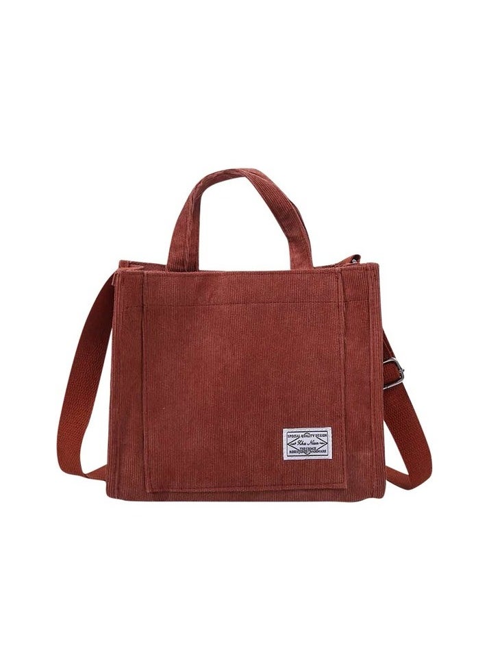 Generic - NANSTORE WOMEN'S Canvas Bag Velvet Bag Fashion Daily Shoulder Bag Colour:Brown - Image 1
