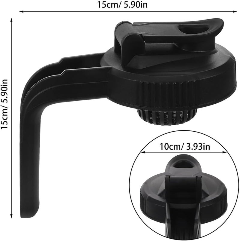 MAGICLULU Mason Jar Lid with Spout Flip Cap and Built-in Filter Screen, Wide Mouth Airtight Jar Seal Lid for Juice and Beverage Pouring, Black Handle Cover for Kitchen and Canning Use - Image 2