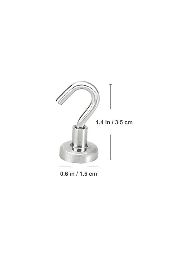 PROMASS promass 10 Pcs Magnetic Hooks Power Hook Magnet Holder Super Neodymium Rare Earth 5.5kg Suction For Cup Key  - Image 2