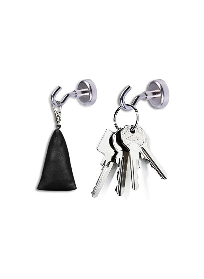 PROMASS promass 10 Pcs Magnetic Hooks Power Hook Magnet Holder Super Neodymium Rare Earth 5.5kg Suction For Cup Key  - Image 3