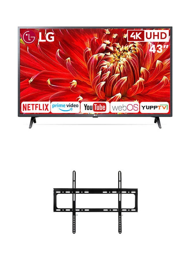 43 Inch Full HD LED Smart TV With Flat Panel TV Wall Mount Bracket 20 X 26Cm 43LM6370PVA Black