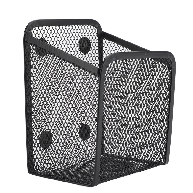Magnetic Pen Holder Multifunctional Metal Mesh Stationary Organizer Storage Basket for Fridge Dry Erase Board Whiteboard 1Pcs - Image 5
