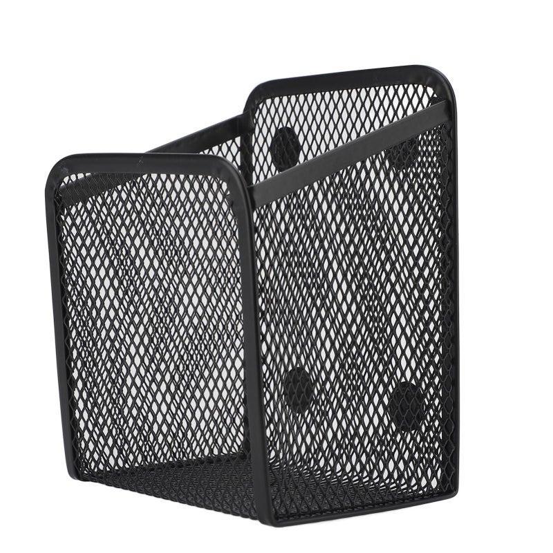 Magnetic Pen Holder Multifunctional Metal Mesh Stationary Organizer Storage Basket for Fridge Dry Erase Board Whiteboard 1Pcs - Image 4