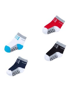 Generic Chemical-Free Socks for Newborns – 4 Pieces for Your Baby with Confidence! (Multi-colored)  - Image 1