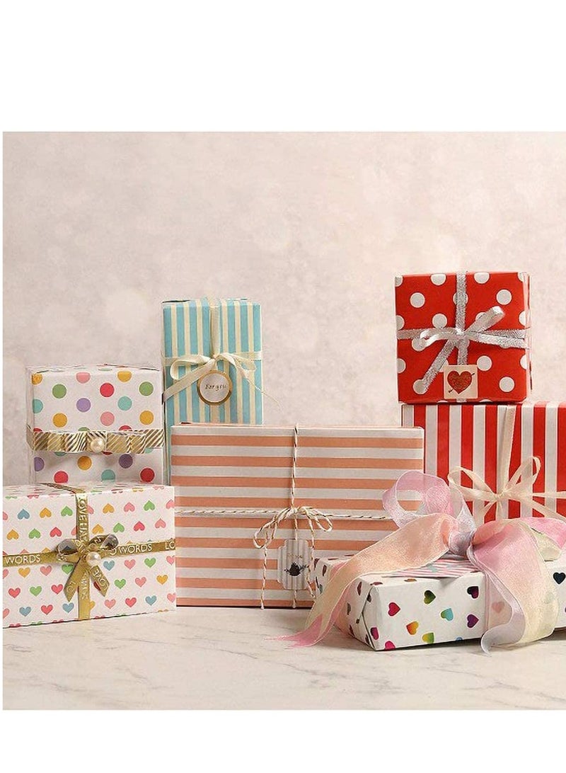 Vibrant Wrapping Paper Sheets for Celebrations Set of 6, 50CM x 70CM Each - Image 5