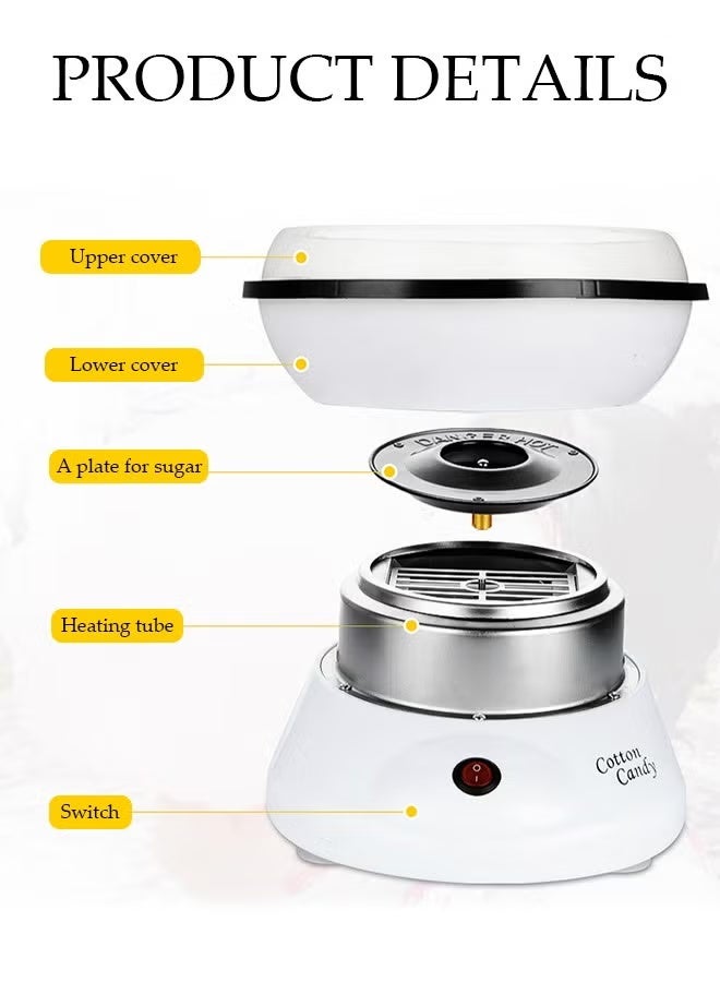 450W Marshmallow machine for Kids,One-Touch Operation,Portable  Cotton Candy Maker,  for Home Use, Party, Gift, Birthday, DIY - Image 3