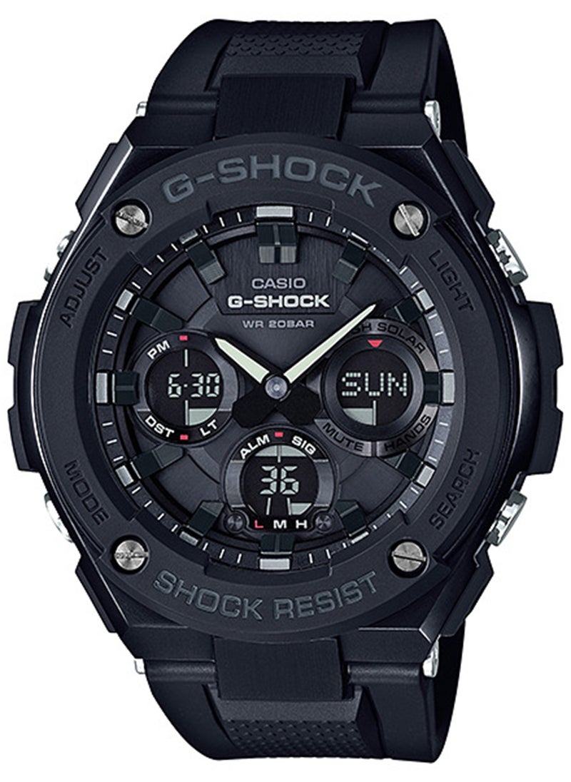 G-SHOCK ساعة يد رجالية أنالوج + رقمية ستانلس ستيل GST-S100G-1BDR - 42 ملم 